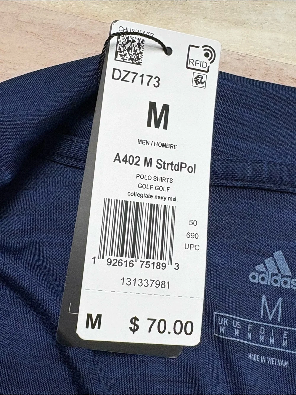 ADIDAS Short Sleeve Golf Polo Shirt